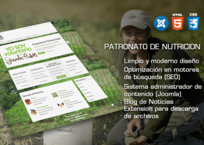 Patronato de Nutrición – Website